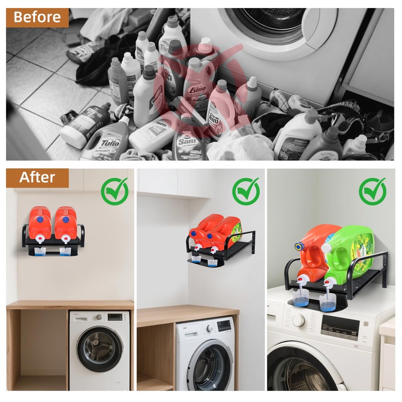 Suitiyibin Liquid Laundry Detergent Holder,laundry room hacks,Laundry Detergent Dispenser,Hanging Laundry