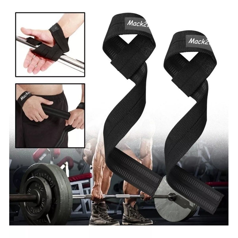 Mack222 Par De Straps Muñequera Gym Crossfit Pesas Correa De