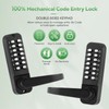 ANNFUZ Mechanical Keyless Entry Door Lock with Keypad,Double-Sided Keypad Lock