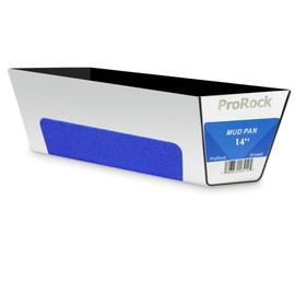 ProRock 14" Stainless Steel Drywall Mud Pan Round Base + Marine Grade Non Slip Grip