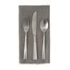 DII Everyday Collection, Fringed Solid Tabletop, Napkin Set, Gray, 6