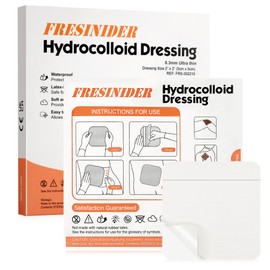 FRESINIDER Hydrocolloid Wound Dressing 2" x 2" – 10 Pack Ultra Thin Self-Adhesive Bandages for Wound Care, Bed Sores, Acne, Blisters – Waterproof & Absorbent Hydrocolloid Patches for Faster Healing