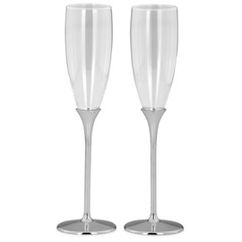 SILBERKANNE Champagne Flutes Set of 2 Hamburg Height 26 cm Silver Plated Silver Plated in Premium Workmanship