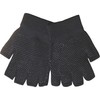 Youths Black Super Soft Magic Gripper Fingerless Thermal Winter Gloves