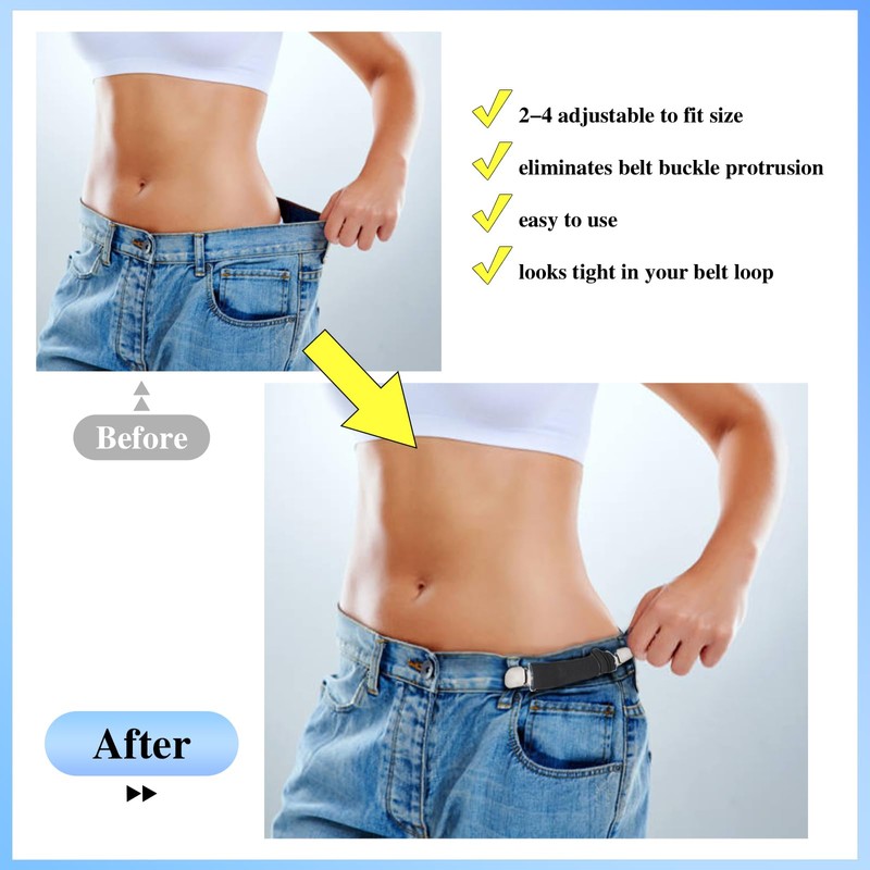 Mozeat Lens 6 Pcs Adjustable Hip Elastic Belt, Elastic Band