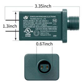 Replacement Yard Inflatable Adapter Power Supply Adaptor - 12V 1.0A 2Pcs - Inflatable Plug Replacement Class 2 Power Supply - Green - for Christmas Tree Light/Thanksgiving Yard Blow Up Decorations