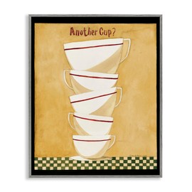 Stupell Industries Stacked Mug Collection Framed Giclee Art Design by Dan DiPaolo