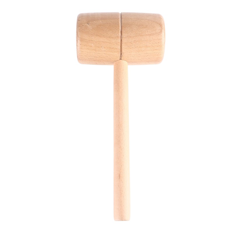 Wooden Mallet Round Head Lightweight Solid Beech Wood Hammer for