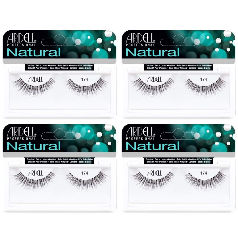 Ardell Pestañas Natural 174, paquete de 4