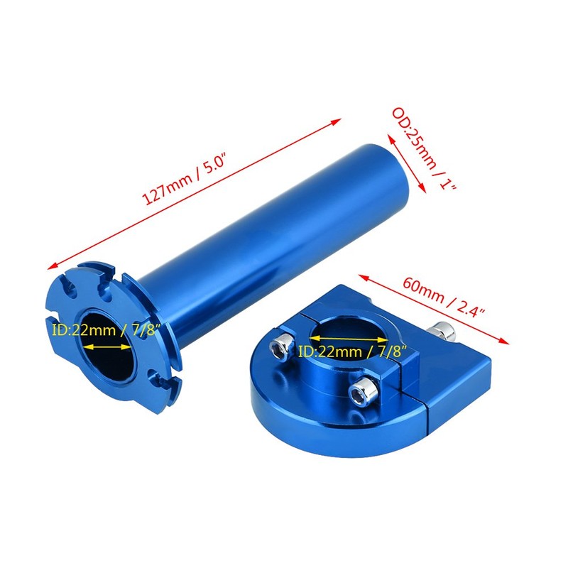 KIMISS 7/8 inch 22 mm Twist Throttle Grips, Universal Throttle
