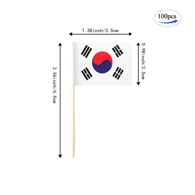 South Korea Flag Korean Flag, Small Mini South Korean Toothpick