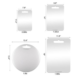 Pure Titanium Cutting Board Ultra-Durable Double-sided Chopping Board Ideal for Professional Chefs,Kitchen Food Preparation and Outdoor Camping (Medium)