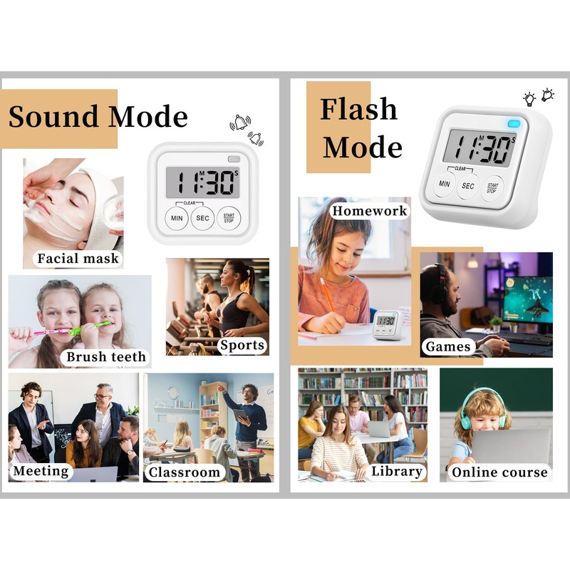 Timer, Kitchen Timers for Cooking Classroom Timer for Kids Teachers