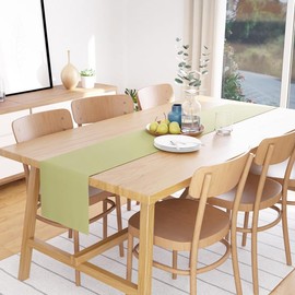 Encasa Homes Table Runner 13x72 in Long | Cotton Canvas Fabric | Sage Green Solid Color | Machine Washable & Durable