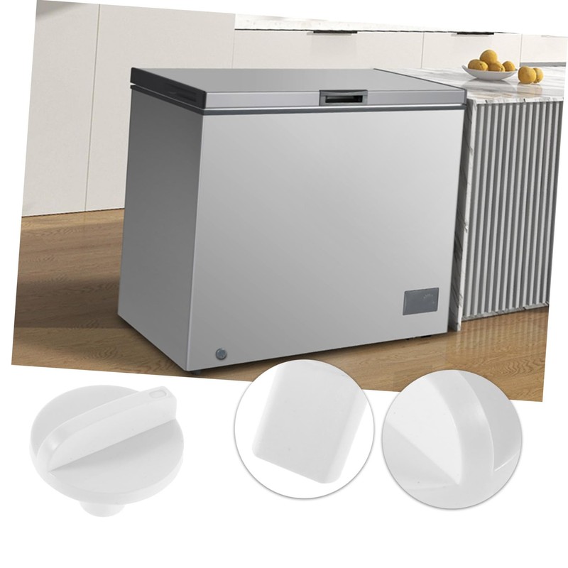 Mikinona 2pcs Temperature Control Button White Temperature Switch Knob Fridge