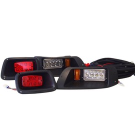 Huskey EZGO LED Light Kit Adjustable LED Headlights & Taillights TXT Golf Cart 96-13