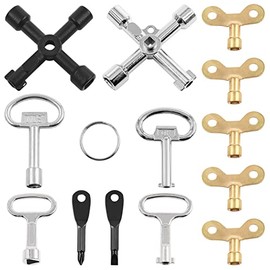 13-Piece Utility Key Tool Set for Plumbing and Cabinets