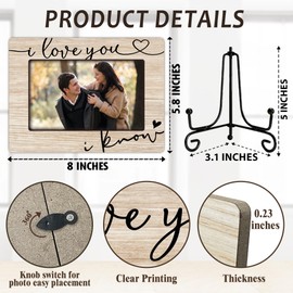 Eronm I Love You Picture Frame, Wedding Picture Frame, Engagement Gifts for Couples, Love Gifts for Couples Wife Girls Friends Birthday Wedding Anniversary Valentine's Day Present, 8 x 6 Inches-A43