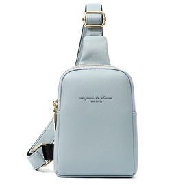 Riñonera cruzada para mujer, bolso de piel informal para teléfono celular, bolso deportivo para niñas, A-azul, Pequeño