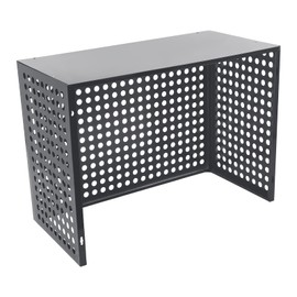 Air Conditioner Fence,Metal Composter Bin Liberty Circle Privacy Screens Fence Panels for A/C Conditioning & Trash Can Enclosure Pool Equipment Enclosure Panels (Dark Grey, 43.31 * 21.65 * 31.5in)