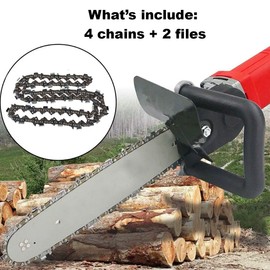 AR-PRO (4 Pack) 14-Inch Chainsaw Chain 3/8" LP Pitch, .050" Gauge, 52 Drive Links; Heavy Duty Carbon Steel Chains with 2 Sharpening Files Fit Most Major Chainsaw Brands; Professional & Home Use