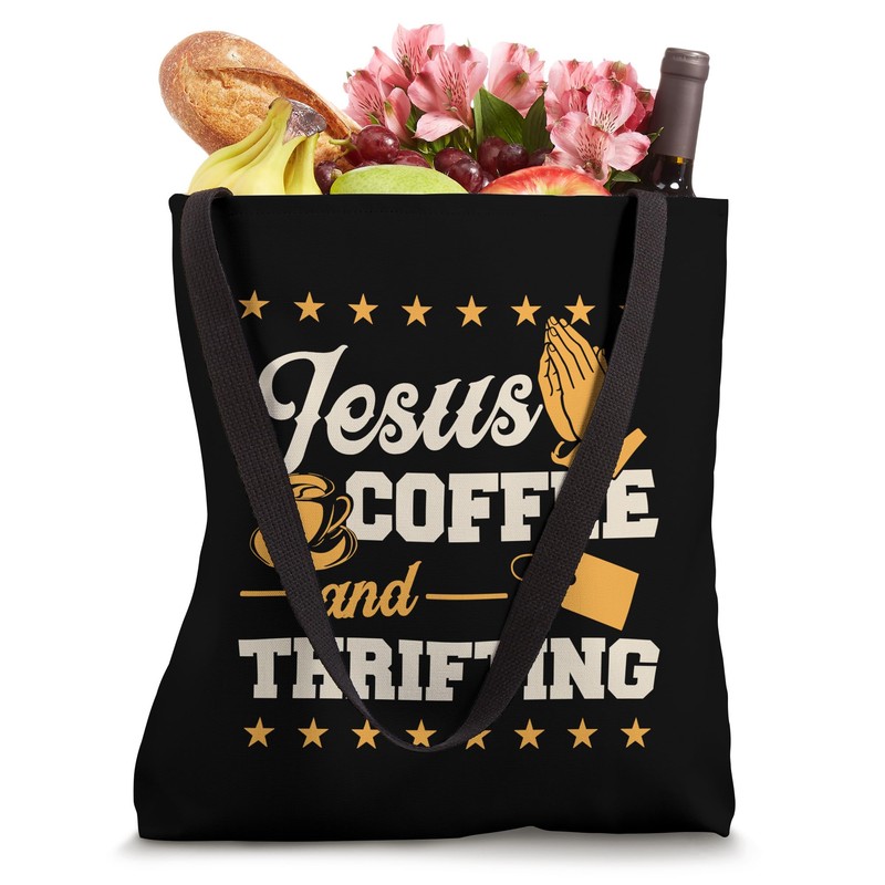 Jesus Coffee And Thrifting Tote Bag