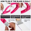 Pink Adjustable Nail Clippers with Magnets Sizers for Acrylic Nails,