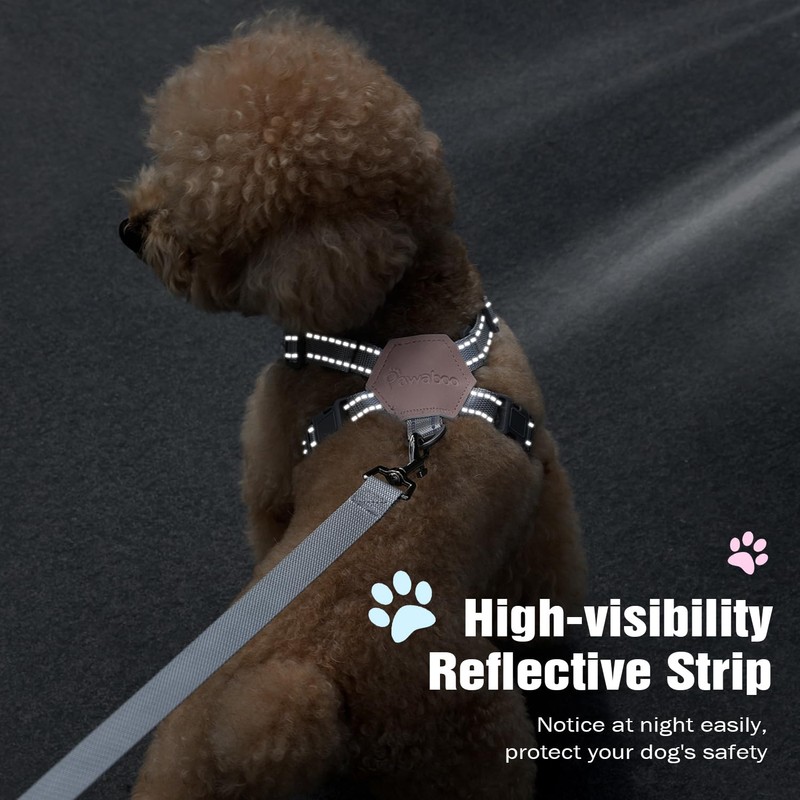 Pawaboo Small Dog Harness and Leash Set, Puppy Harness X-Frame