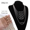 RWQIAN Kordelkette Herren goldkette Edelstahl verdrehte kette 2.5mm Damen Halskette