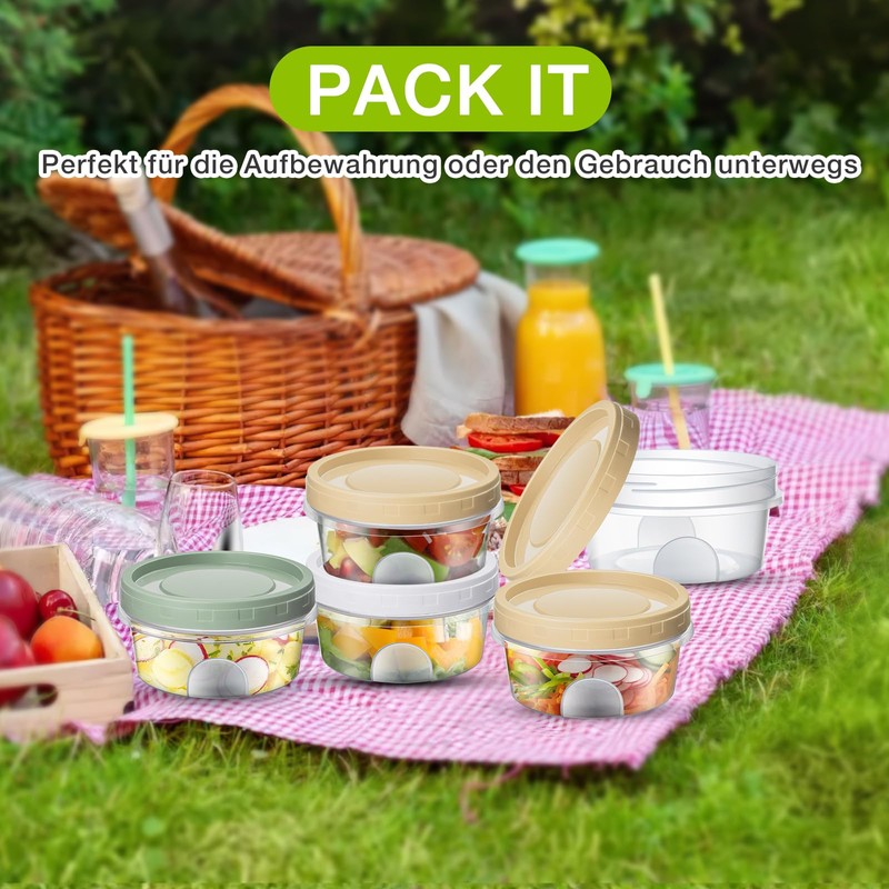 Mispudin Reusable Food Storage Containers with Lids Pack of 16