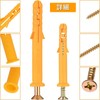 Board Anchor Screw Set, Set of 88, 6 Sizes, Drywall