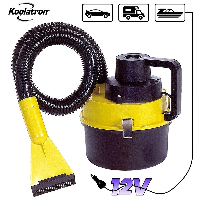 Koolatron 12 Volt Wet/Dry Canister Vacuum Cleaner - Handheld Car