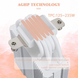 Thermalright Assassin King 120 SE WHITE ARGB CPU Air Cooler, AK120 SE WHITE ARB, 5 Heatpipes, TL-C12CW-S PWM Quiet Fan CPU Cooler With S-FDB Bearing, for AMD AM4/AM5 Intel LGA1700/1150/1151/1200