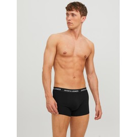 JACK & JONES 7-Pack Male Boxer Shorts (Jachuey Trunks 7 Pack) - black Plain, size: xxl