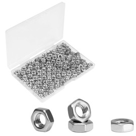 Yinpecly 200pcs M4-0.7 Hex Nut, 304 Stainless Steel Nuts,M4x0.7mm Hex Drive,Metric Coarse Thread Hexagon Nut,Small Nuts Fasteners, Right Hand, M4 Replacement Nut