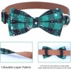 Christmas Dog Collar with Dog Bow Tie Removable Dog Collar