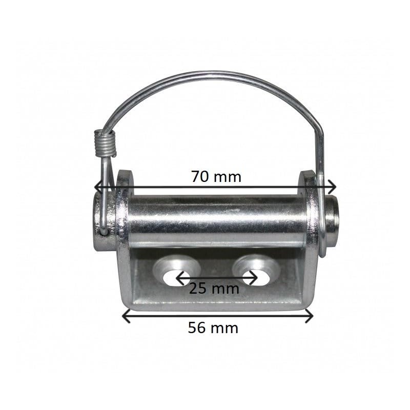 HGW 2 x Trailer Hinge with Screw-On Bracket & Spring