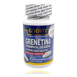 Grenetina Hidrolizada 60 Capsulas De 500 Mg Godvit® Sabor Sin Sabor