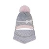 AJS Baby Winter Hat Girls Set Triangle Scarf Size 36/38,
