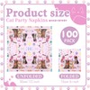 100Pcs Cat Birthday Napkins, Table Decorations Napkins for Kids Cat