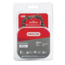 Oregon R34 AdvanceCut Replacement Chainsaw and Pole Saw Chain, for 8" Guide Bars, 34 Drive Links, Pitch: 3/8" Low Profile, .043" Gauge