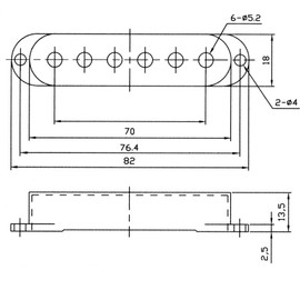 Set of 3 Black Single Coil Pickup Covers for Stratocaster Guitars | 50mm or 52mm Pole Spacing | Fits Standard Strat Style Pickups