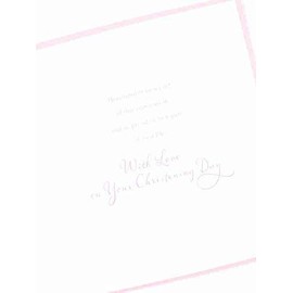 Goddaughter Christening - Christening Greeting Cards -New Baby Girl Pink