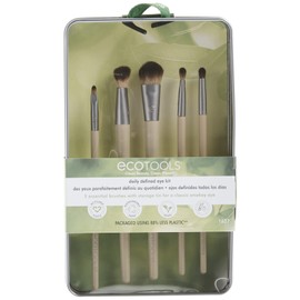 EcoTools Daily Defined Eye Makeup Brush Kit, Travel Friendly, Versatile Eye Makeup Looks, Convenient Makeup Tools On-The-Go, For Eyeshadow & Eye Liner, Eco-Friendly Makeup Brushes, 6 Piece Set