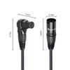 Devinal Right Angle XLR Cable, Adjustable-Angle Female XLR to Straight