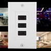 Bewinner 3-Port HDMI Wall Plate with Adapter, ABS Wall Mount