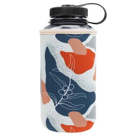 YR Reusable Neoprene Insulator Sleeve Holder for Nalgene Water Bottle, Water Bottle Cooler for Nalgene, Water Bottle Sleeve fits Nalgene (Leaf, 32oz)