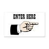 CafePress Enter Here Rectangle Car Bumper Magnet