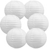 BEISHIDA 6-Inch White Paper Lanterns Decorative Chinese/Japanese Hanging Round Paper