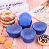 URATOT 100 Pieces Blue Cupcake Liners Cupcake Wrappers Baking Cups